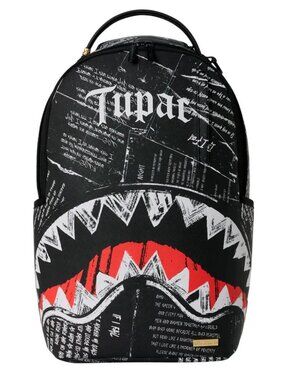 Sprayground TUPAC SHAKUR Poetry Backpack🔥New Black Bookbag Large School Bag